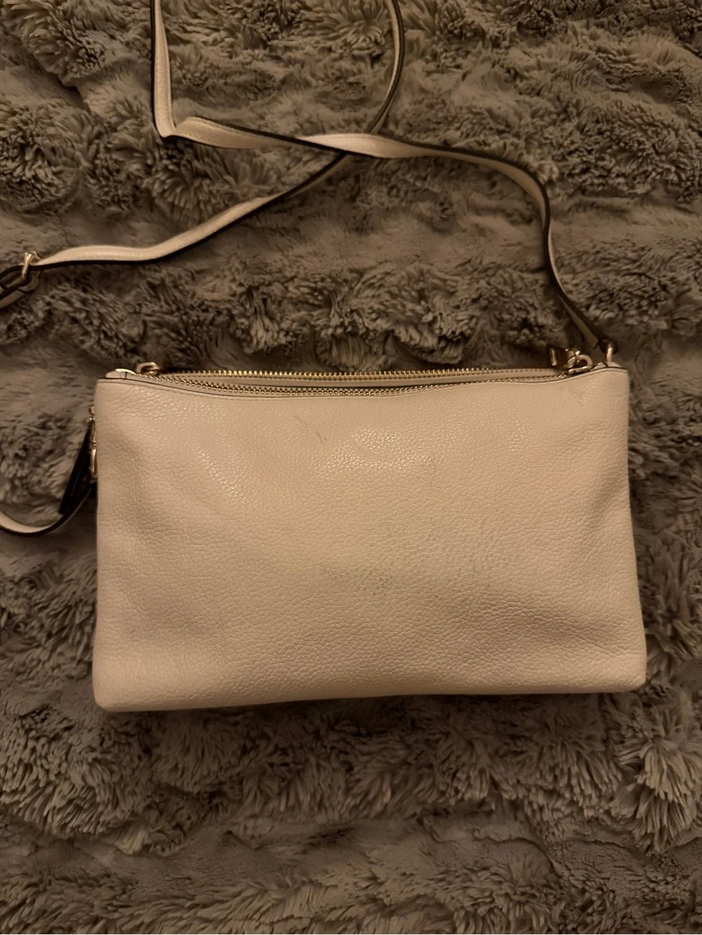Coach Pebbled Leather Crossbody in Cream